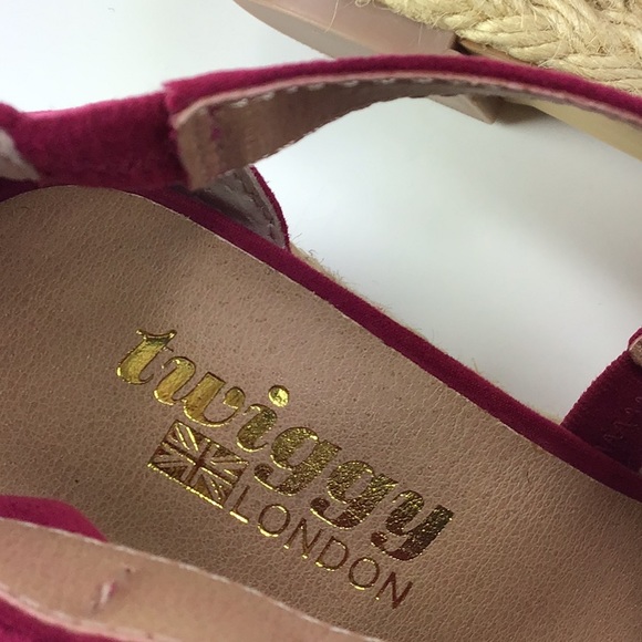 Twiggy London Shoes Espadrille Strap Wedge Sandal Size 6.5 - Picture 8 of 8